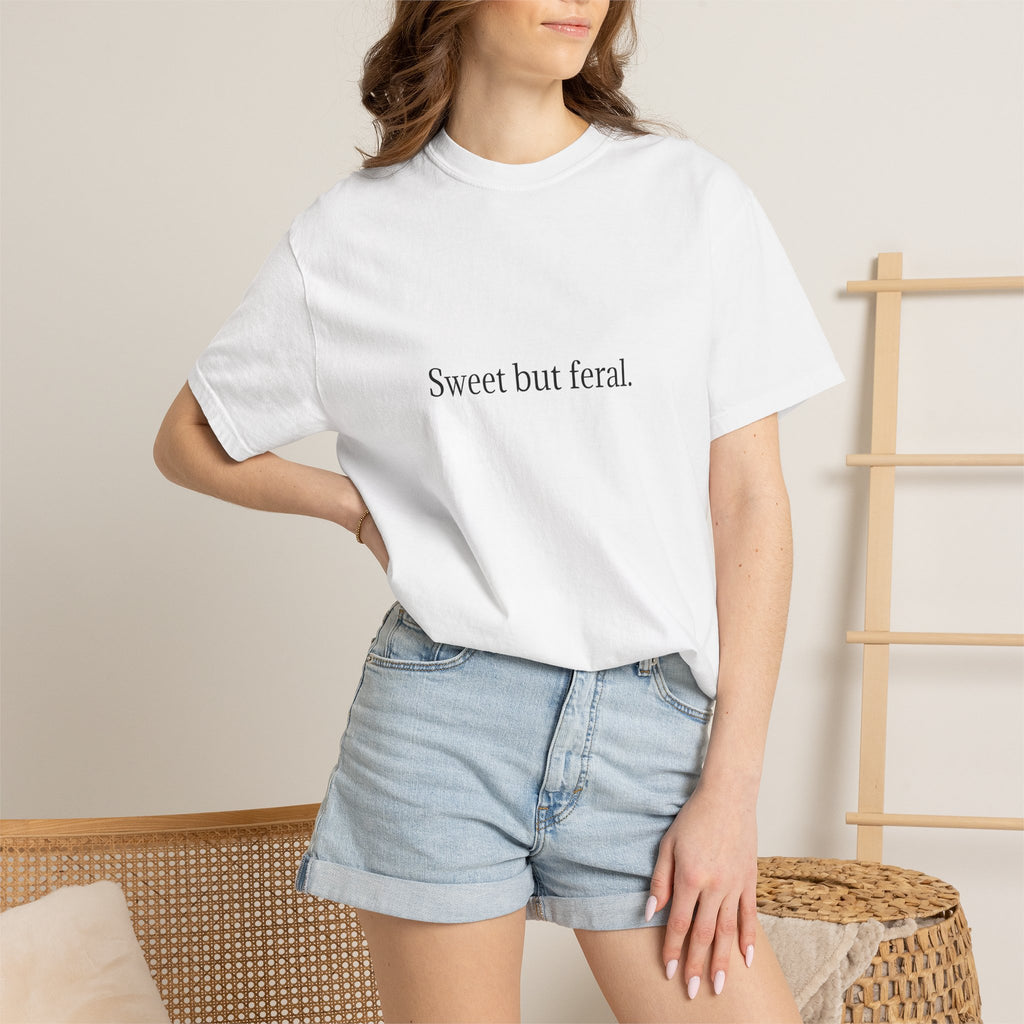 Sweet but feral. T-Shirt — Minimalist Feminine Graphic Tee